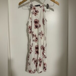 Brandy Melville White and Pink Floral Dress